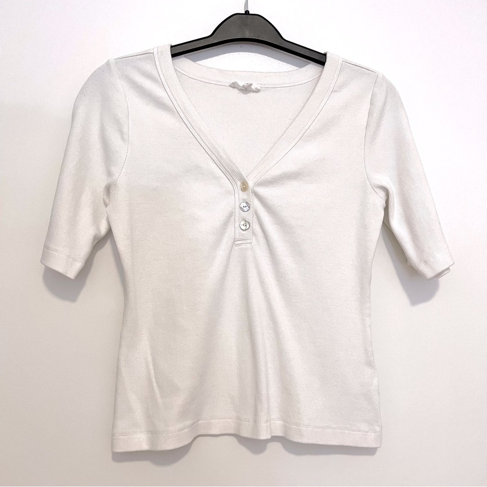 a loves a Ribbed Cream Top M/L